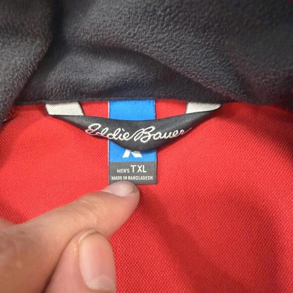 Eddie Bauer First Ascent Jacket Large Mens Soft Shell Sandstone Shield Red - Picture 7 of 9